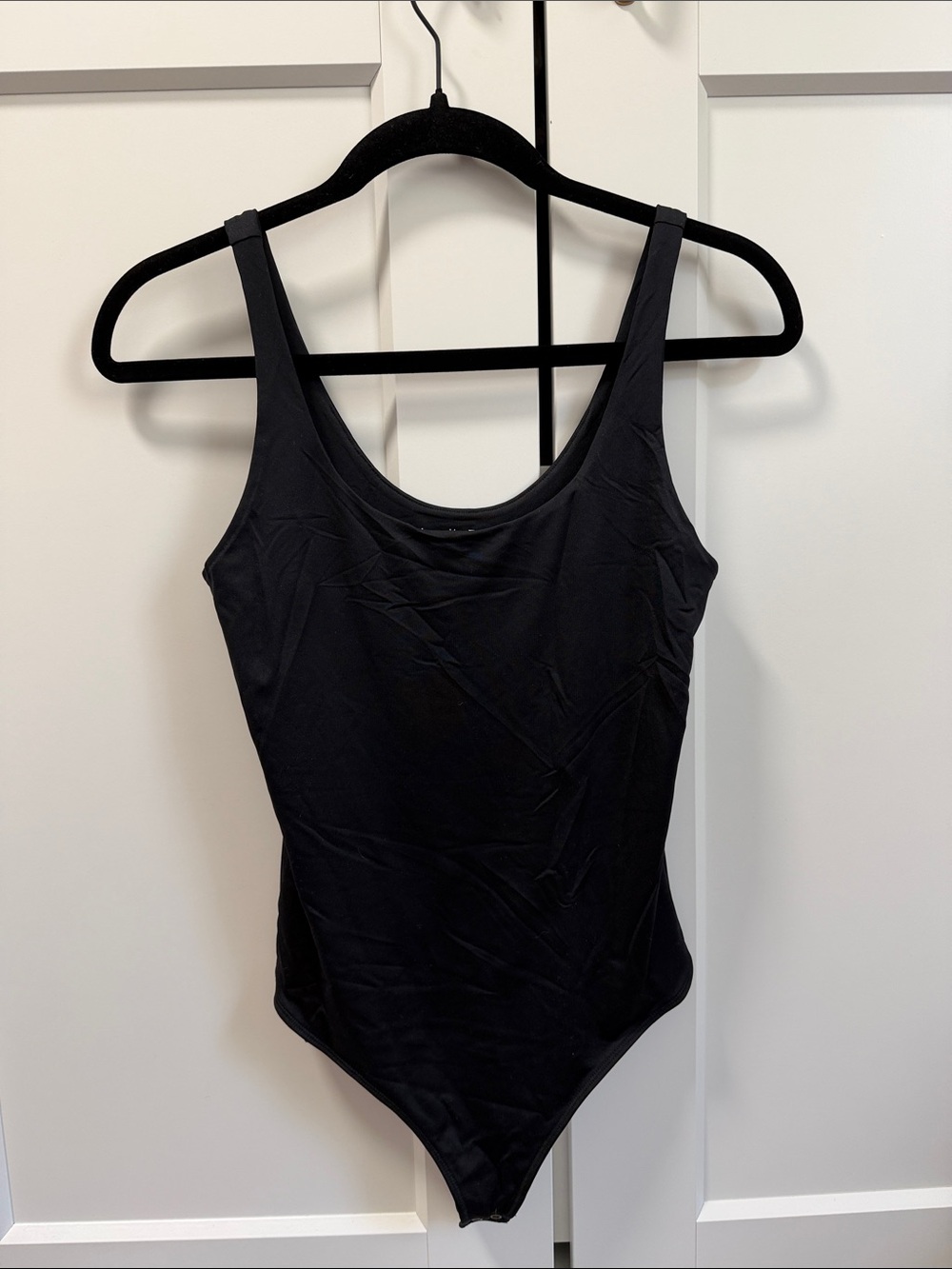 Abercrombie & Fitch Soft AF Black Scoop-Neck Bodysuit